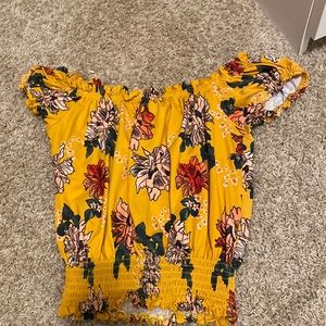Floral off the shoulder top